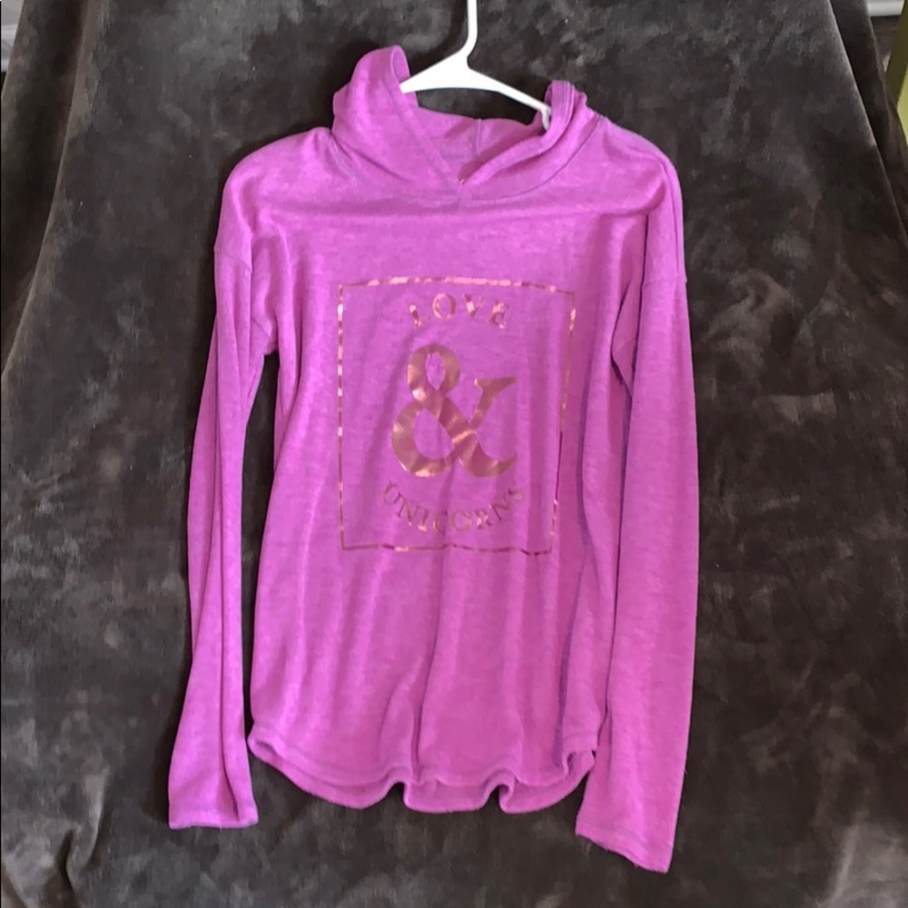 Justice light Hoodie. EUC